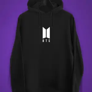 Unisex Siyah Bts Baskılı Sweatshirt
