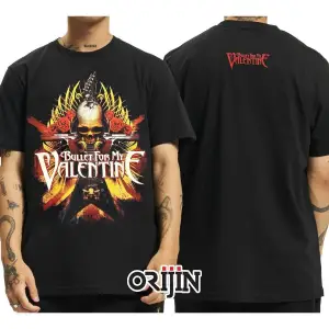 Unisex Siyah Bullet For My Valentine Baskılı