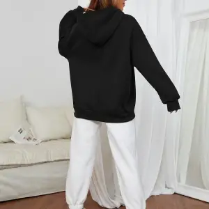 Unisex Siyah Calıfornia Baskılı Kapüşonlu Sweatshirt