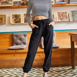 Unisex Siyah Cepli Beli Bağcıklı Basic Eşofman Altı Jogger