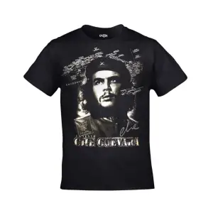 Unisex Siyah Ernesto Che Guevara Harita Baskılı