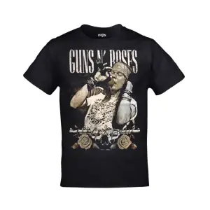 Unisex Siyah Guns N Roses Axl Rose Unisex Ön Arka Baskılı