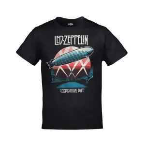 Unisex Siyah Led Zeppelin Celebration Day Baskılı