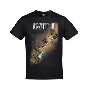 Unisex Siyah Led Zeppelin Gitar Baskılı