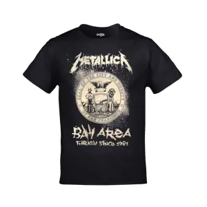 Unisex Siyah Metallica - Bay Area Baskılı