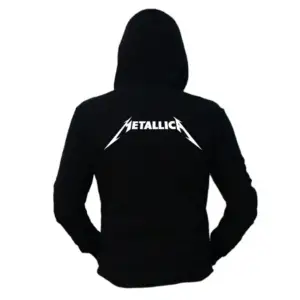 Unisex Siyah Metallica For Whom The Bell Tolls Hoodie