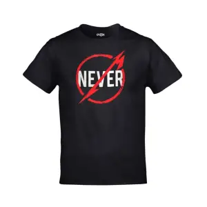 Unisex Siyah Metallica Never Baskılı