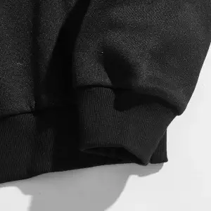 Unisex Siyah Oversize Kırmızı Brooklyn Baskılı Sweatshirt yenibrooklynsw12