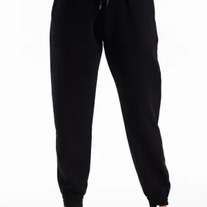 Unisex Siyah Paçası Lastikli Eşofman Altı