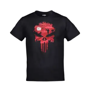 Unisex Siyah Punisher Baskılı