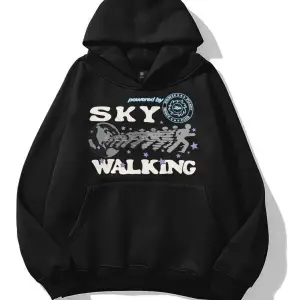 Unisex Sky Walking Sweatshirt Siyah
