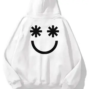 Unisex Smiley Sweatshirt Beyaz