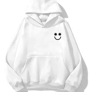 Unisex Smiley Sweatshirt Beyaz