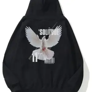 Unisex Solitude Sweatshirt Hoodie Siyah