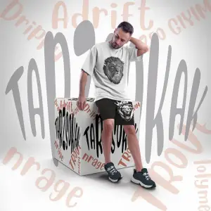 Unisex Şort Takım Leo King Letter Graphic Drawstring Waist