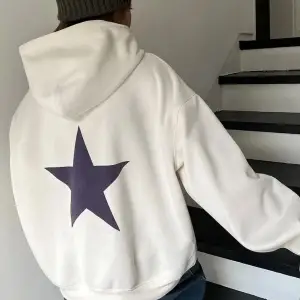 Unisex Star Baskılı Sweatshirt KP-LACI-SIRTYILDIZ Beyaz