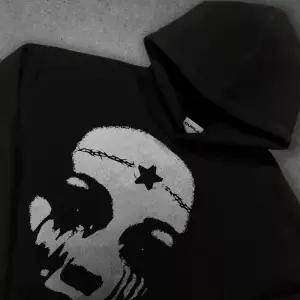 Unisex Star Face Sweatshirt Siyah