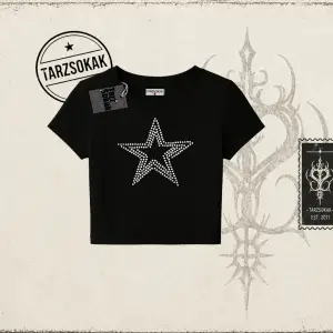 Unisex Star Stroke Kadın Baby Tee Beyaz