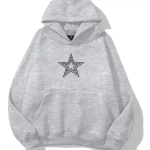 Unisex Star Stroke Taş Baskılı Sweatshirt Beyaz