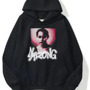 Unisex Strong Sweatshirt Hoodie Siyah