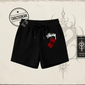 Unisex Stüssy Zar Unisex Şort Beyaz