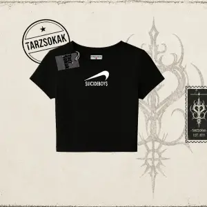 Unisex Suicedeboys Kadın Baby Tee Beyaz