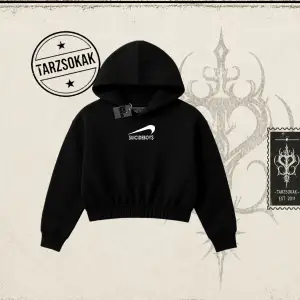 Unisex Suicedeboys Kadın Crop Kapşonlu Sweatshirt Beyaz