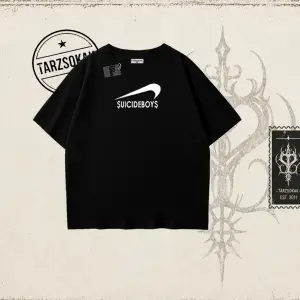 Unisex Suicedeboys Oversize Unisex Tişört Beyaz