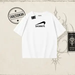 Unisex Suicedeboys Oversize Unisex Tişört Beyaz