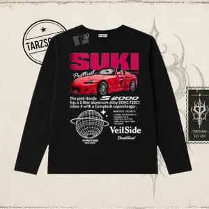 Unisex Suki Fast And Furious Biskilet Yaka  Long Sleeve Beyaz