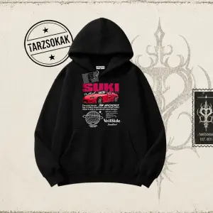 Unisex Suki Fast And Furious Oversize Unisex Kapşonlu Sweatshirt Beyaz