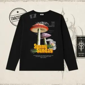 Unisex Sunny Sunday Biskilet Yaka  Long Sleeve Beyaz