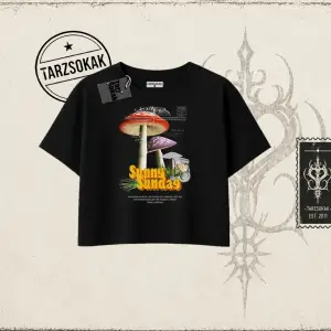 Unisex Sunny Sunday Kadın Crop Tişört Beyaz
