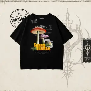 Unisex Sunny Sunday Oversize Unisex Tişört Beyaz