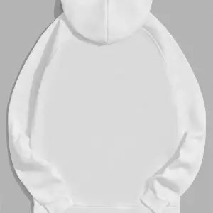 Unisex Super Baskılı Kapüşonlu Sweatshirt Beyaz