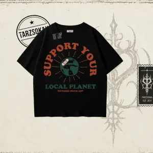 Unisex Support Your Oversize Unisex Tişört Beyaz