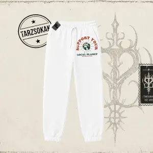 Unisex Support Your Unisex Jogger Eşofman Altı Beyaz