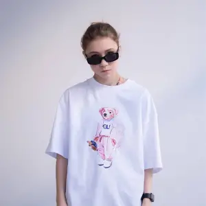 Unisex Teddy Beyaz Tshirt
