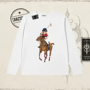 Unisex Teddy Horse Biskilet Yaka  Long Sleeve Beyaz