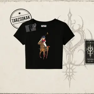 Unisex Teddy Horse Kadın Baby Tee Beyaz