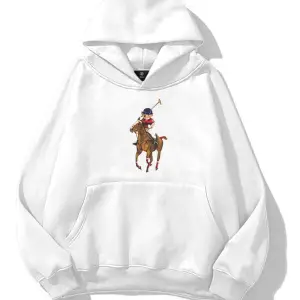 Unisex Teddy Horse Sweatshirt Beyaz