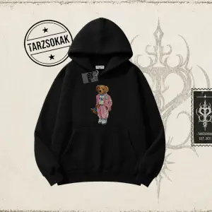 Unisex Teddy Oversize Unisex Kapşonlu Sweatshirt Beyaz