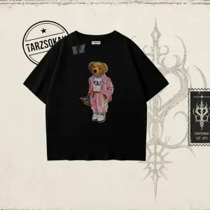 Unisex Teddy Oversize Unisex Tişört Beyaz