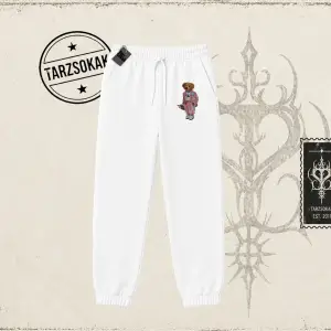 Unisex Teddy Unisex Jogger Eşofman Altı Beyaz