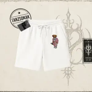 Unisex Teddy Unisex Şort Beyaz