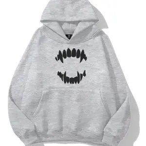 Unisex Teeth Sweatshirt Gri