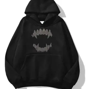 Unisex Teeth Sweatshirt Siyah
