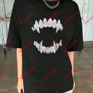 Unisex Teeth Tshirt Beyaz