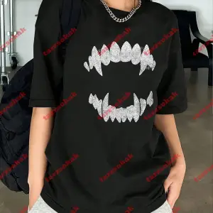 Unisex Teeth Tshirt Beyaz