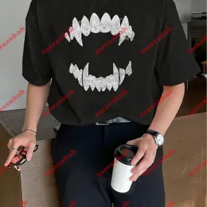 Unisex Teeth Tshirt Beyaz